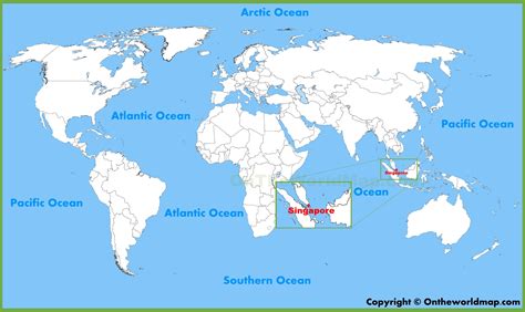 singapore location on world map